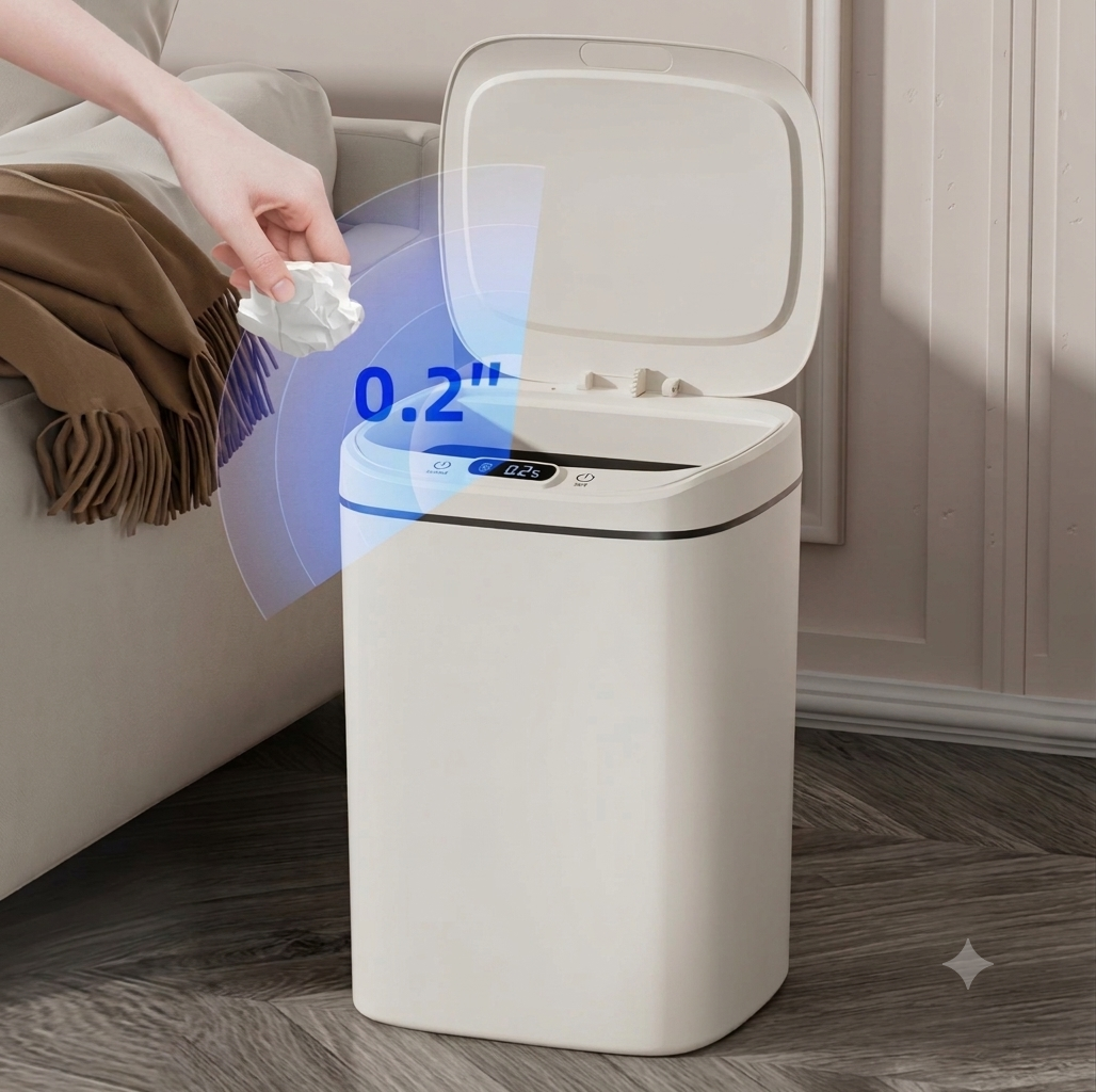 Smart Hands-Free Trash Can – 12L, motion Sensor