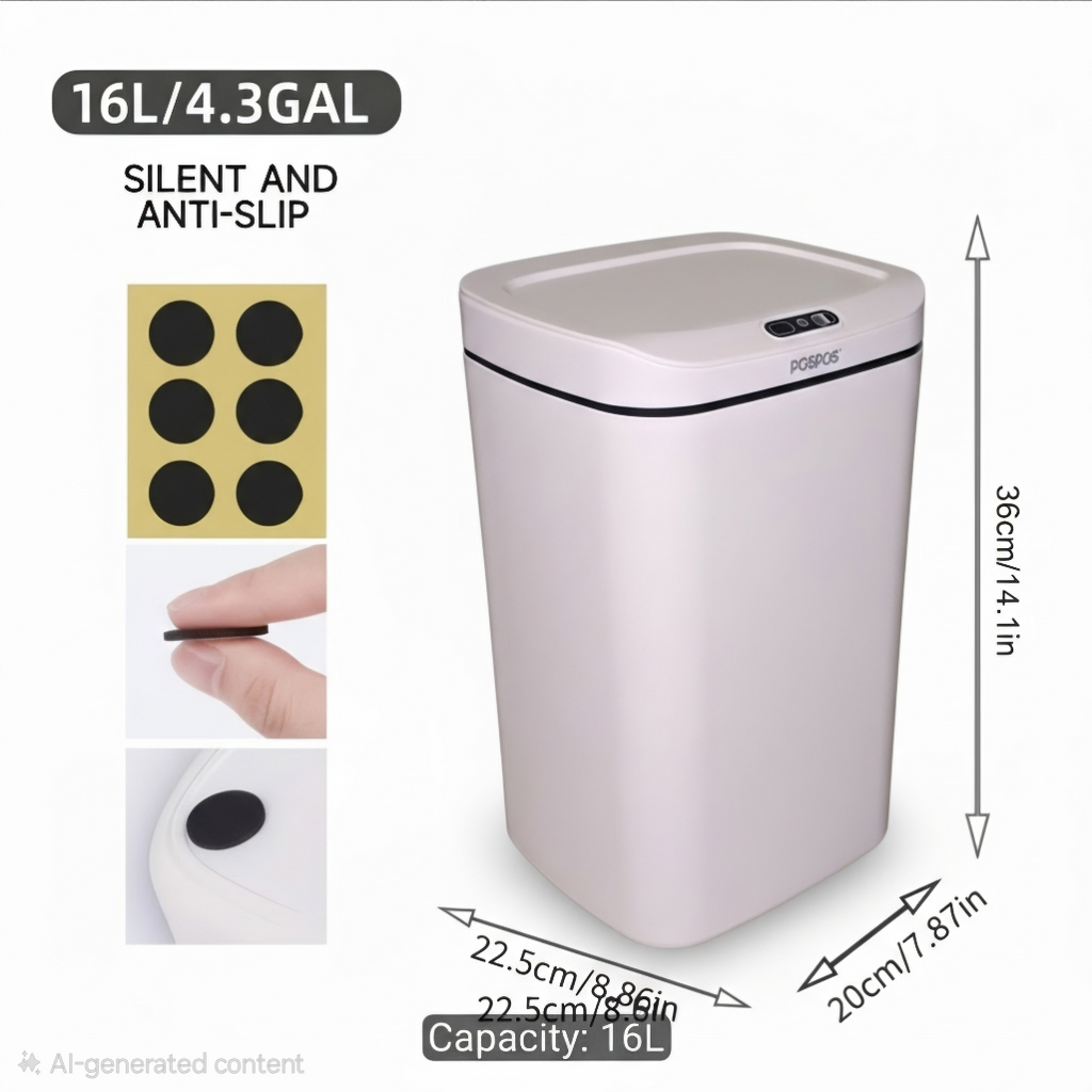 Smart Hands-Free Trash Can – 12L, motion Sensor